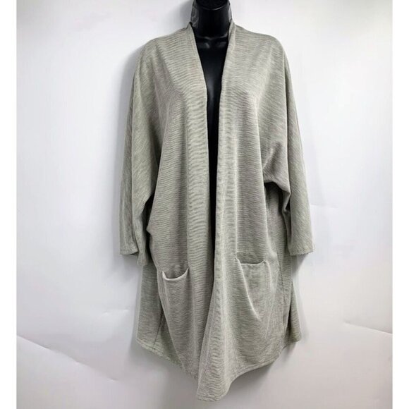 Donni Women's Sandwash Ribbed Cardigan Tight-Knit Duster One‎ SIze NWT - Picture 1 of 14